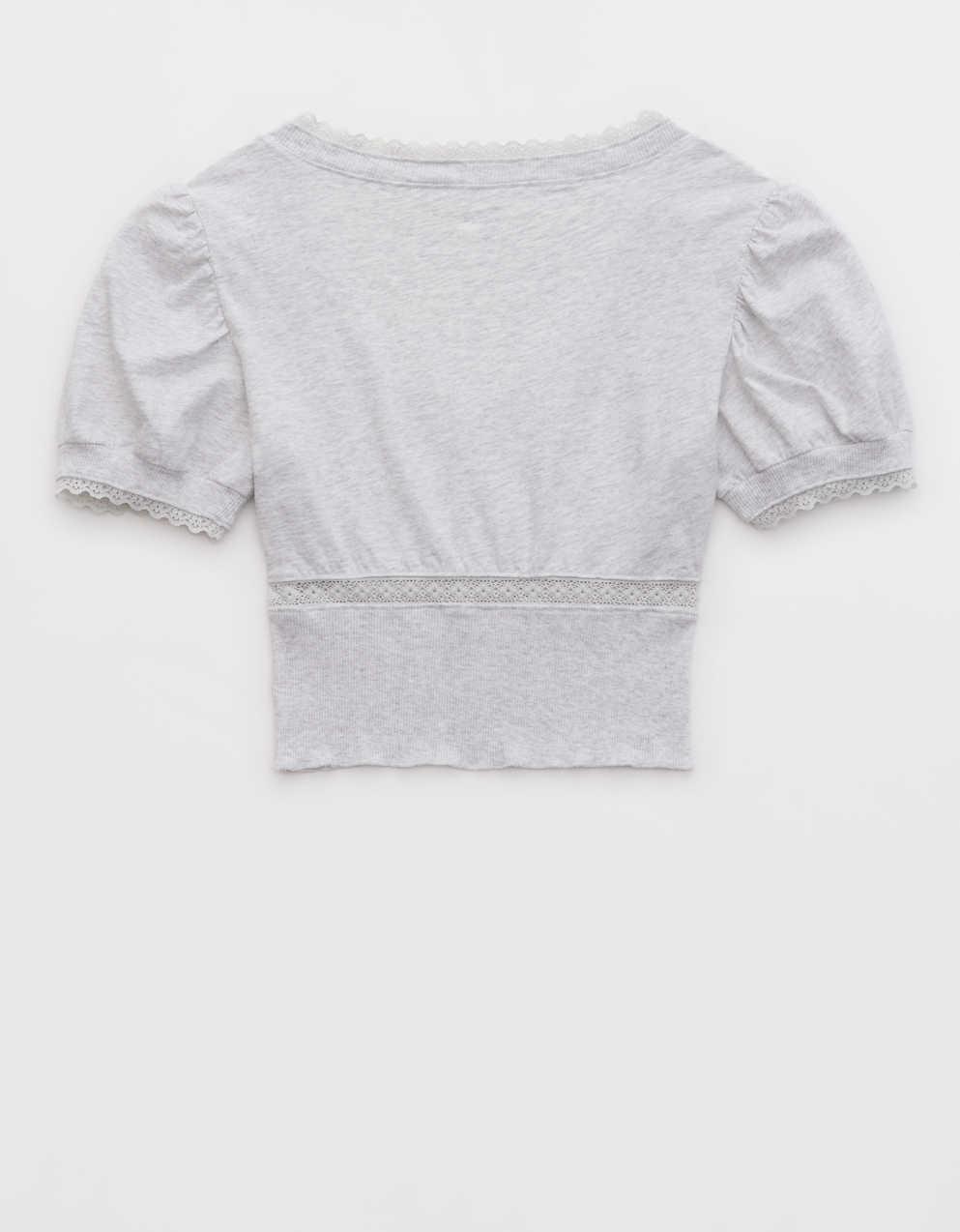 クロップドレーストリムTシャツ adidas（アディダス）の「【ZOZO限定】クロップド レース トリム