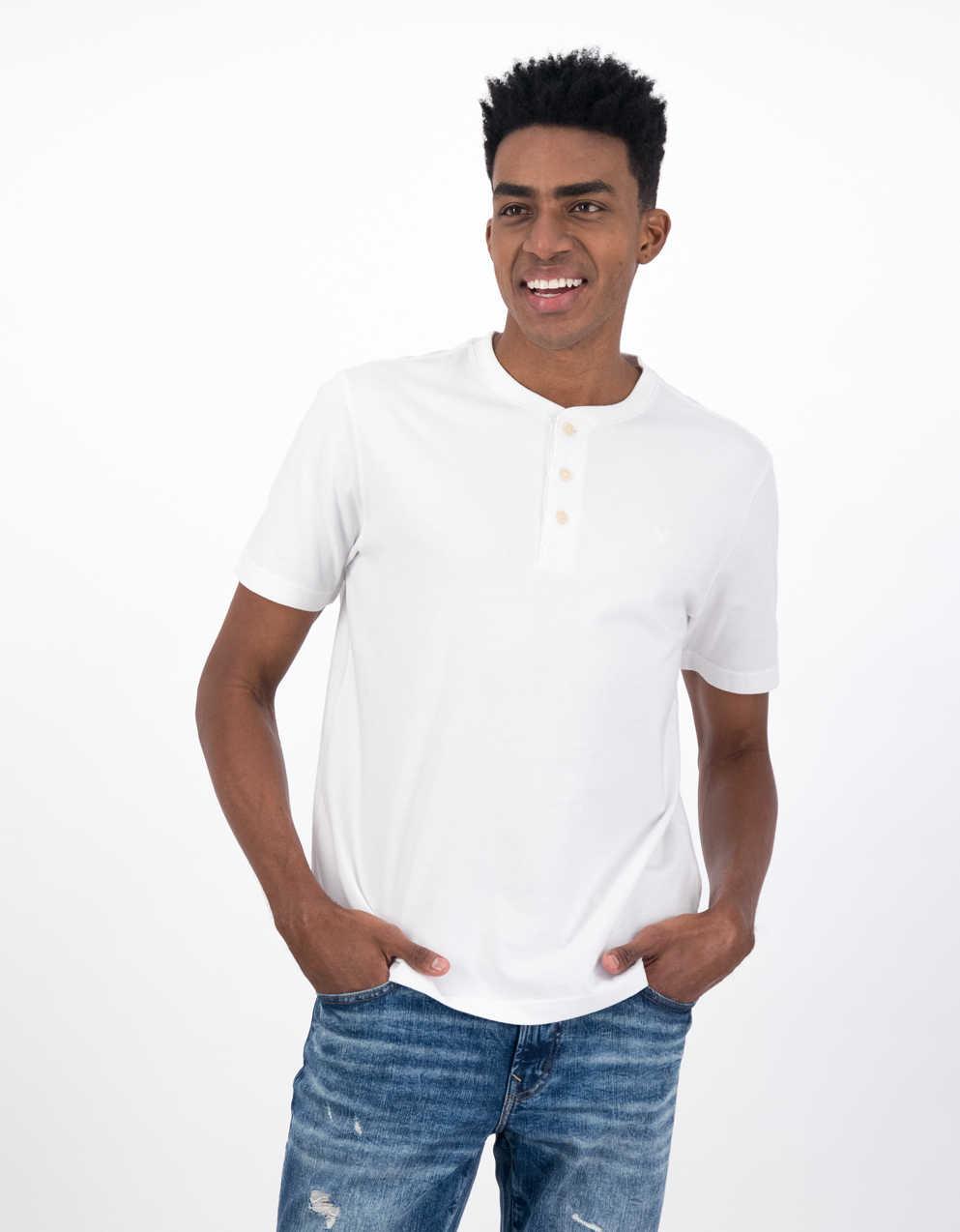 AE Short-Sleeve Henley Icon T-Shirt | Men's & Women's Jeans