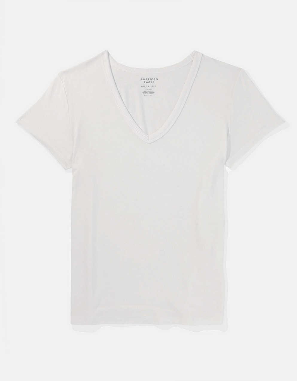 AE Soft & Sexy Short-Sleeve V-Neck Tee | American Eagle UK