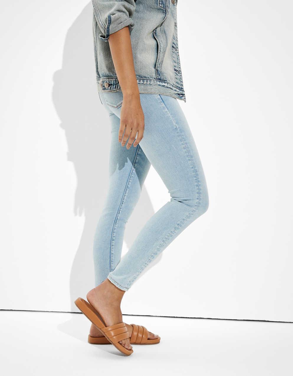 Jegging Bleu Jean American Eagle Taille 4 - Stretch, Vieilli, élasthanne - Occasion Très Bon état