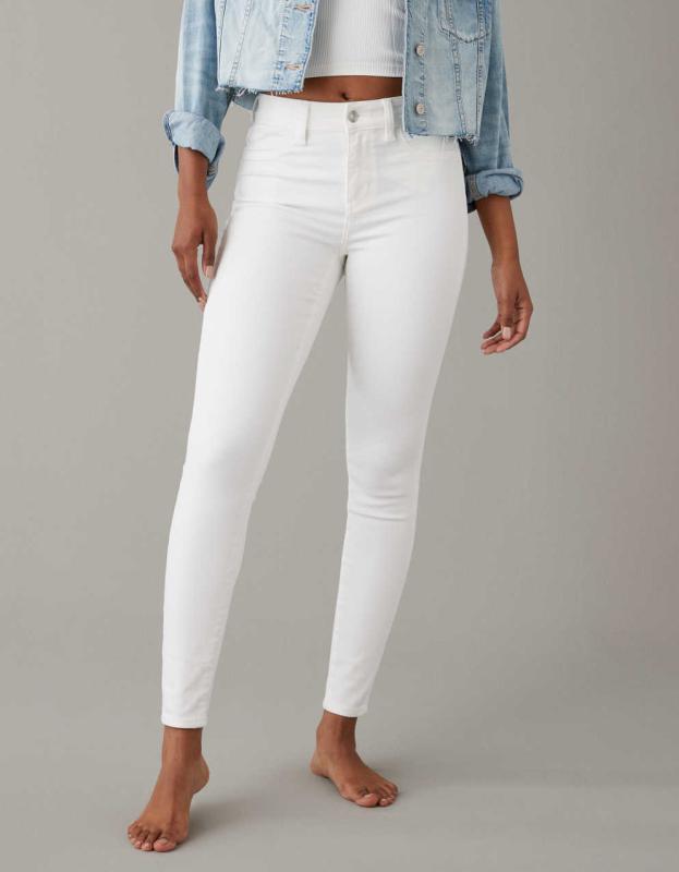 Jegging American Eagle Taille Haute - Blanc Vieilli - Taille 00 Long - Neuf Avec étiquette