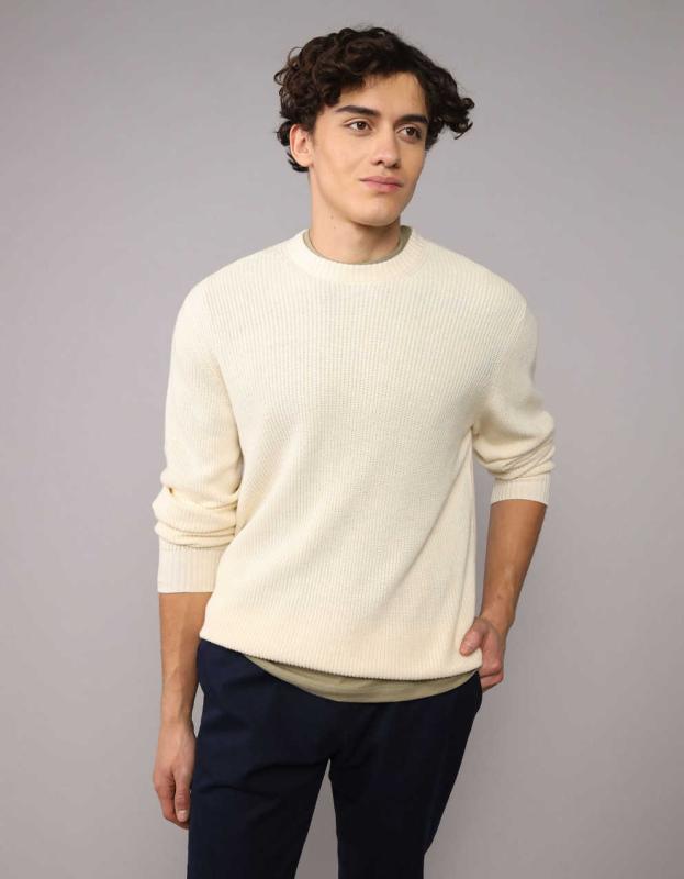 * 正規品 アメリカンイーグル AEO Crew Sweater セーター S / Olive * アメリカンイーグル（ブランドアメリカンイーグル）（ニット