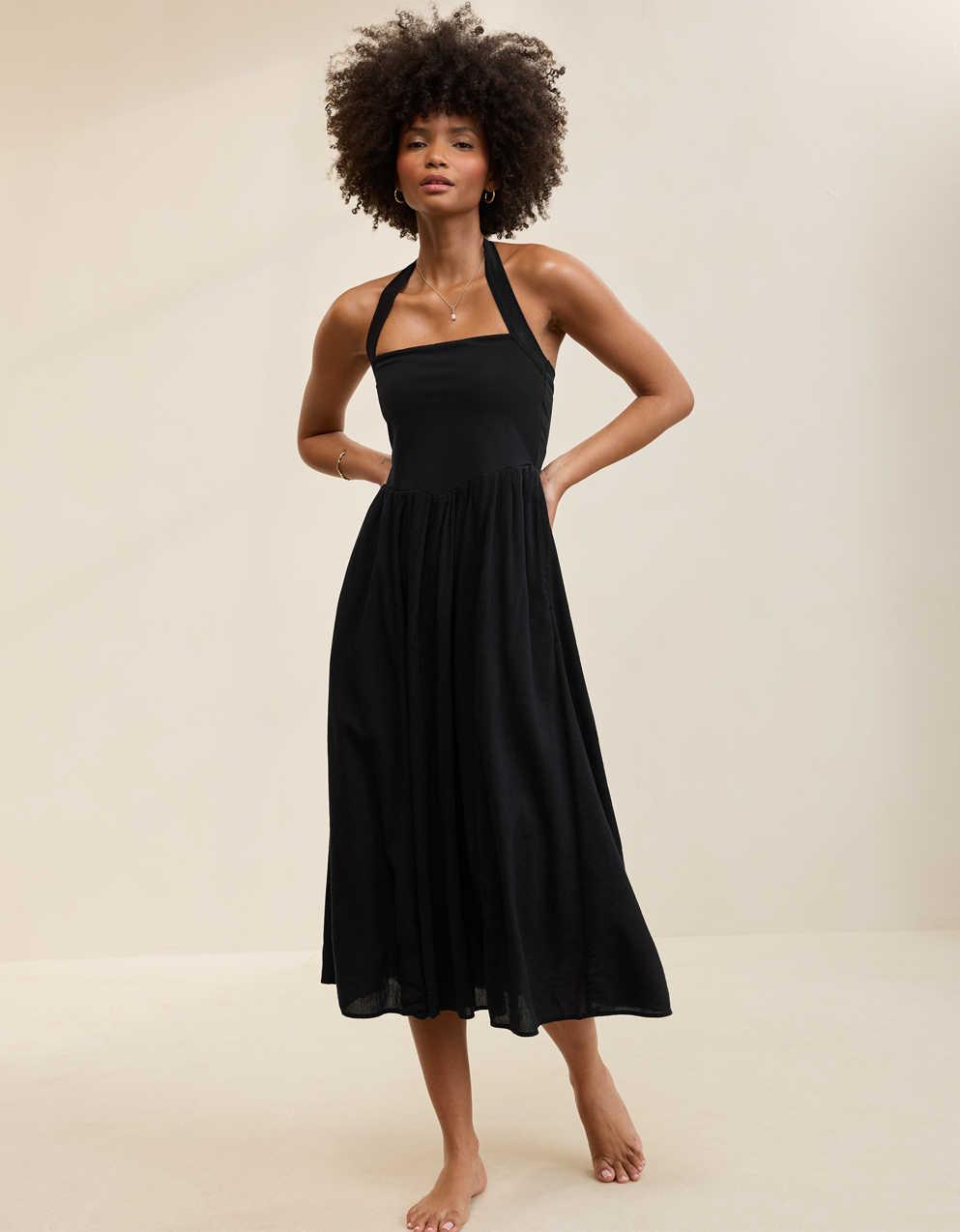 Aerie At The Barre Halter Dress | Men's & Women's Jeans, Clothes &  Accessories | American Eagle Taiwan