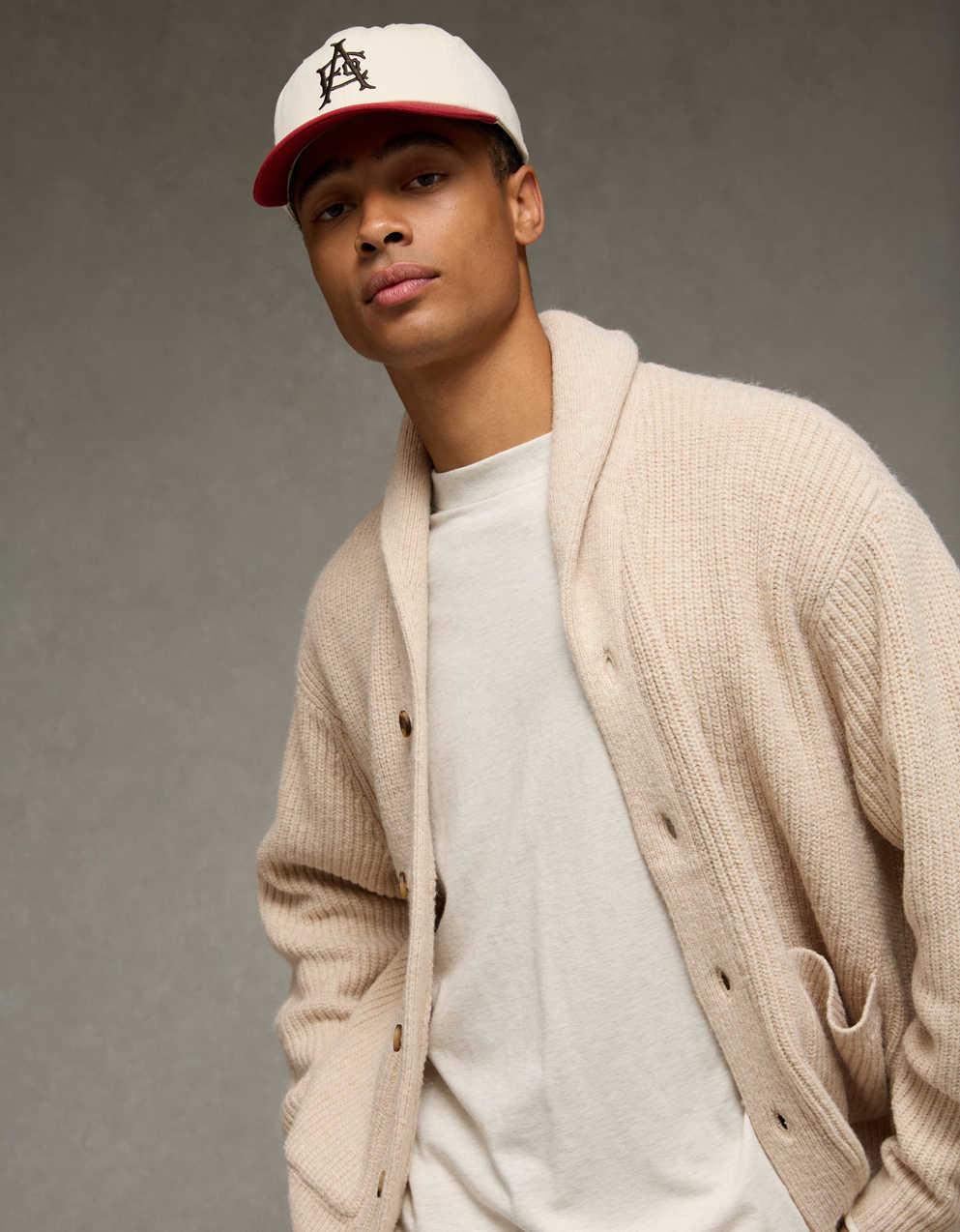 【美品】Atlast&co スウェットカーディガン　アイボリー40 ADRER（アドラー） カーディガン extra quality heavy weight jacquard