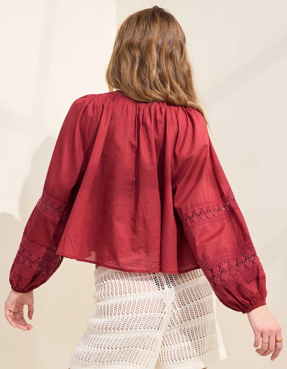 Aerie Long Sleeve Crochet Button Down Shirt | American Eagle UK | Men's \u0026  Women's Jeans, Clothing \u0026 More