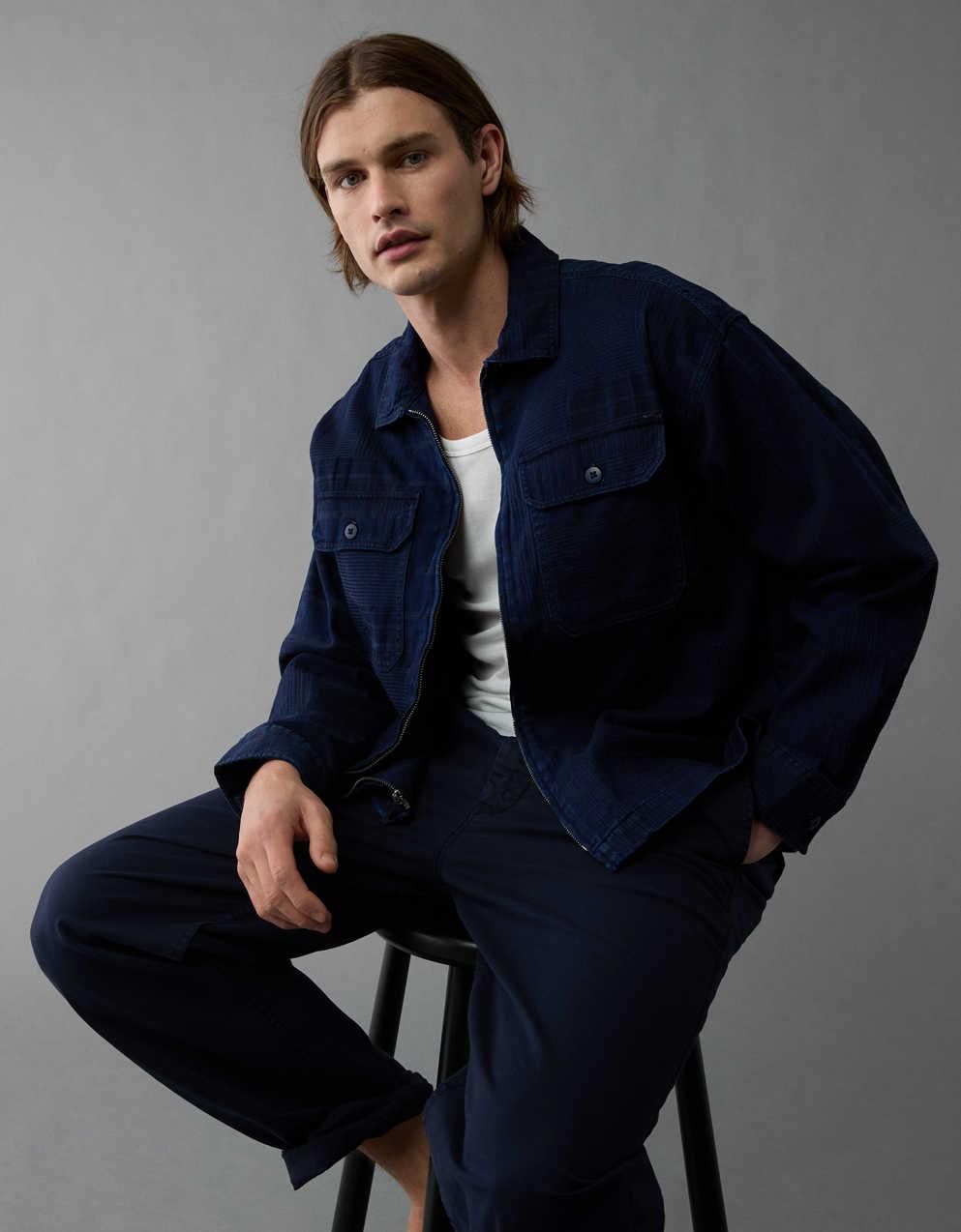 ameri♡SUMMER JACQUARD OVER SHIRT JACKET ameri vintage