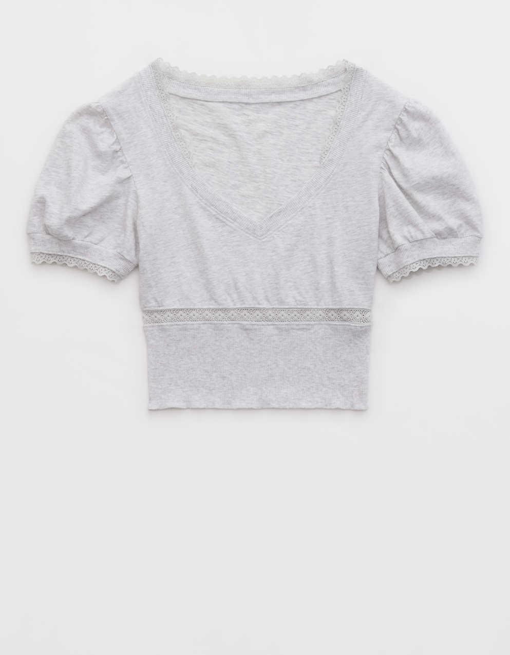 クロップドレーストリムTシャツ adidas（アディダス）の「【ZOZO限定】クロップド レース トリム