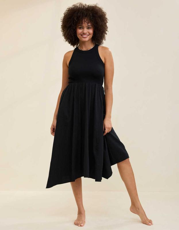 navy midi dress wedding guest A-Line Midi Wedding Guest Dress with Half Sleeves