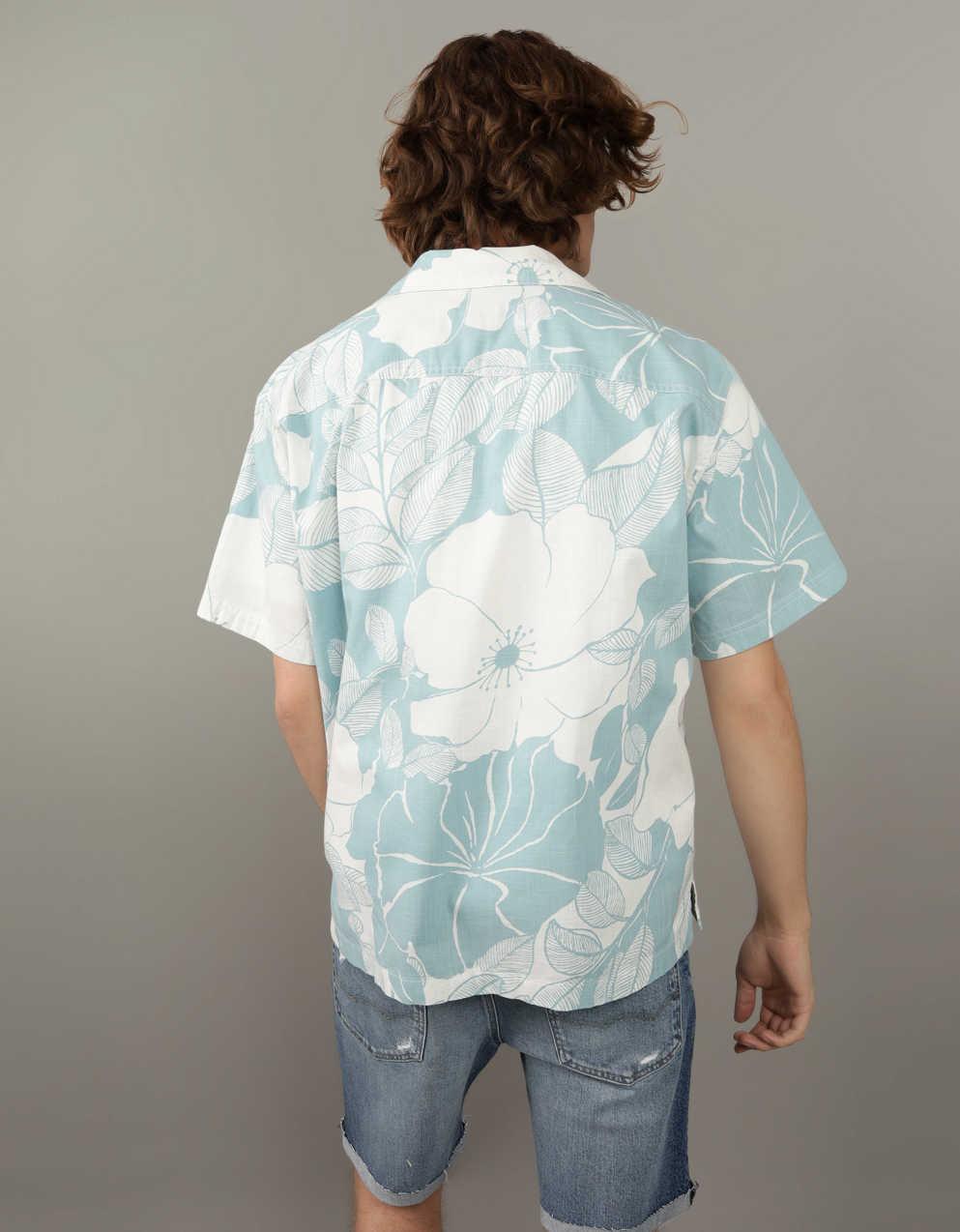AE Poolside Floral Button-Up Shirt | Men's & Women's Jeans