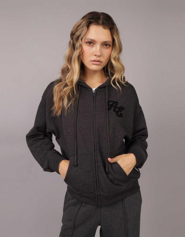 WEB LOGO CROP HOOD ZIP UP（パーカー）｜aeae