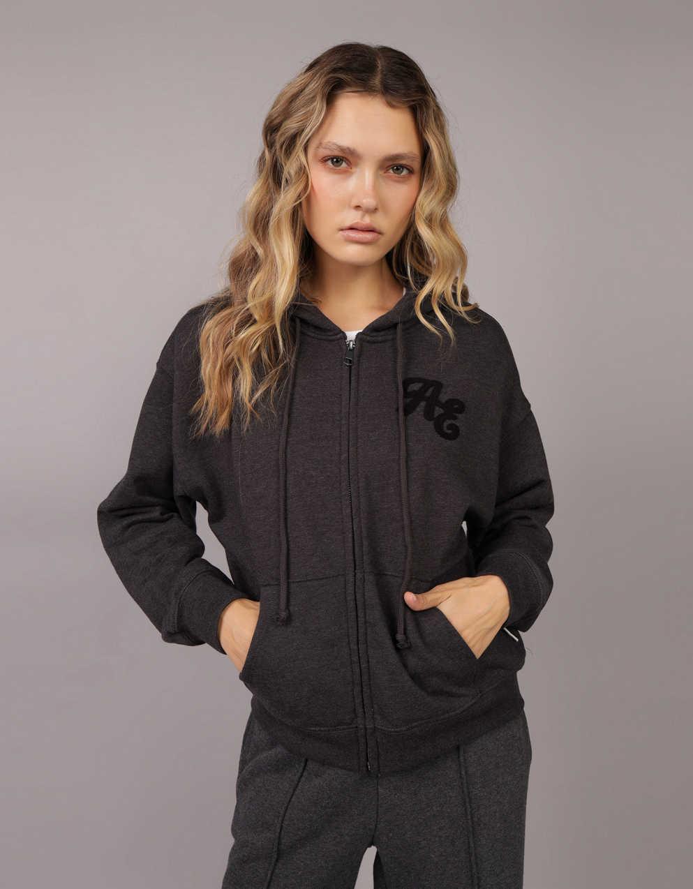 AE Logo Graphic Zip-Up Hoodie | Men's \u0026 Women's Jeans, Clothes \u0026  Accessories | American Eagle Singapore