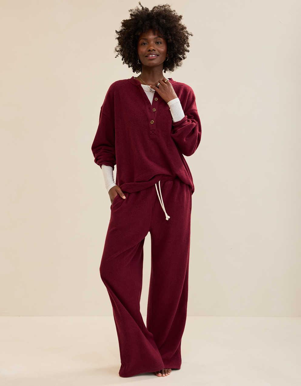 Aerie シェルパ・ヘンリー・スウェットシャツ | メンズ・レディース