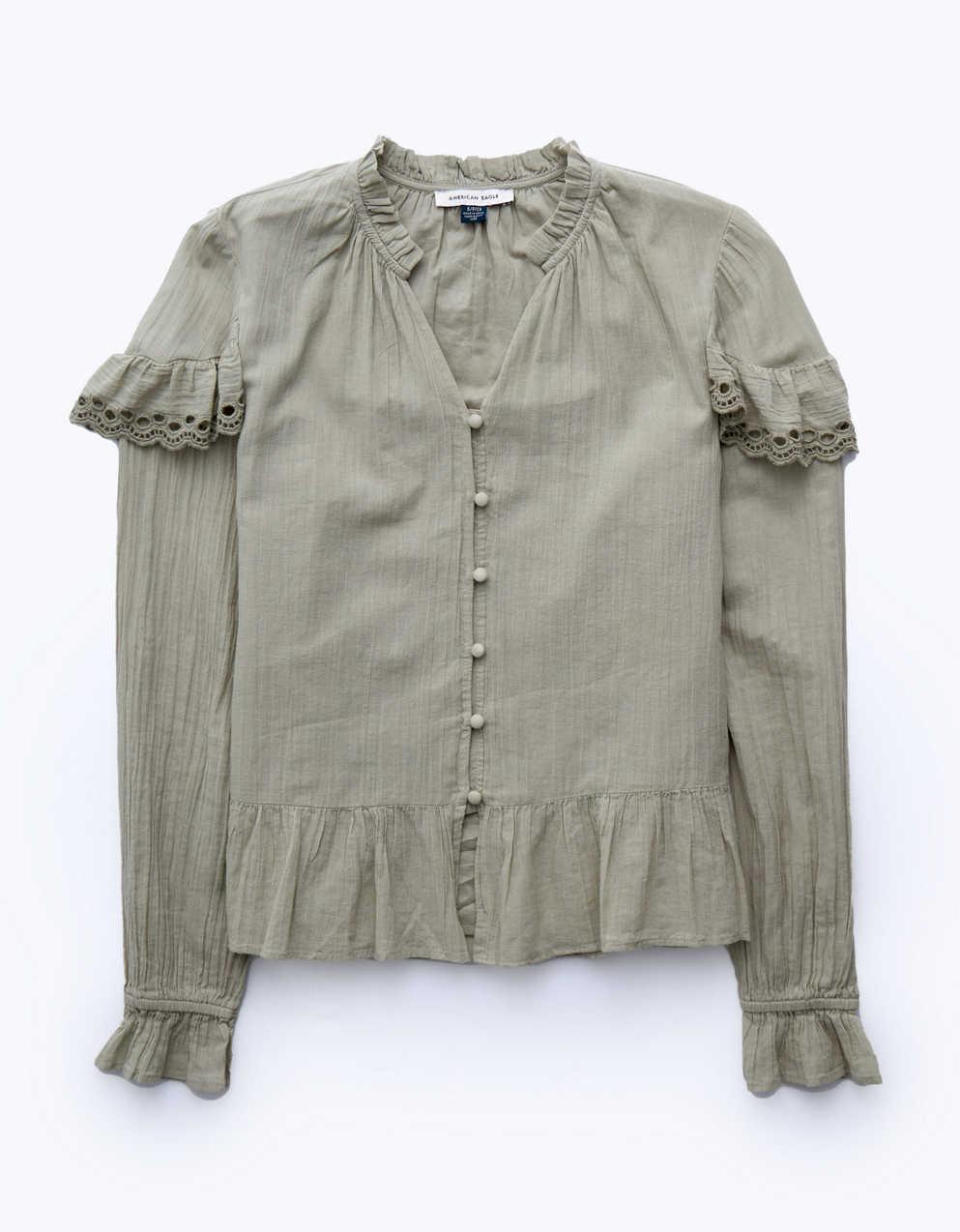 ruffled peasant blouse