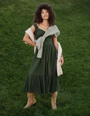 Ameri Vintage SHAPELY CORSET DRESS グリーン Ameri VINTAGE - mai様専用AMERI SHAPELY CORSET DRESSグリーンM