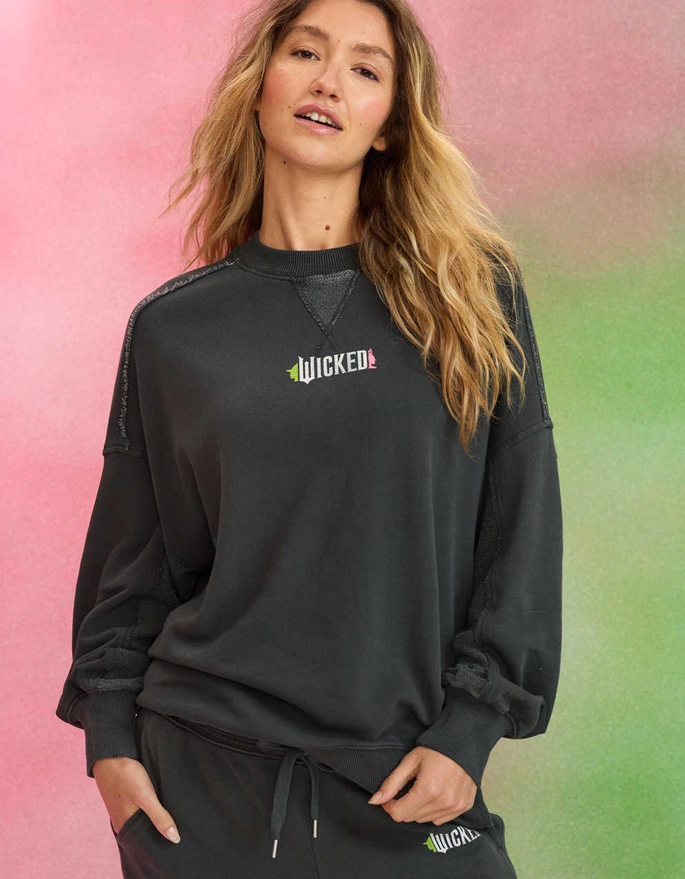 Aerie x Wicked Big Chill Crew Sweatshirt | American Eagle UK | Men's \u0026  Women's Jeans, Clothing \u0026 More