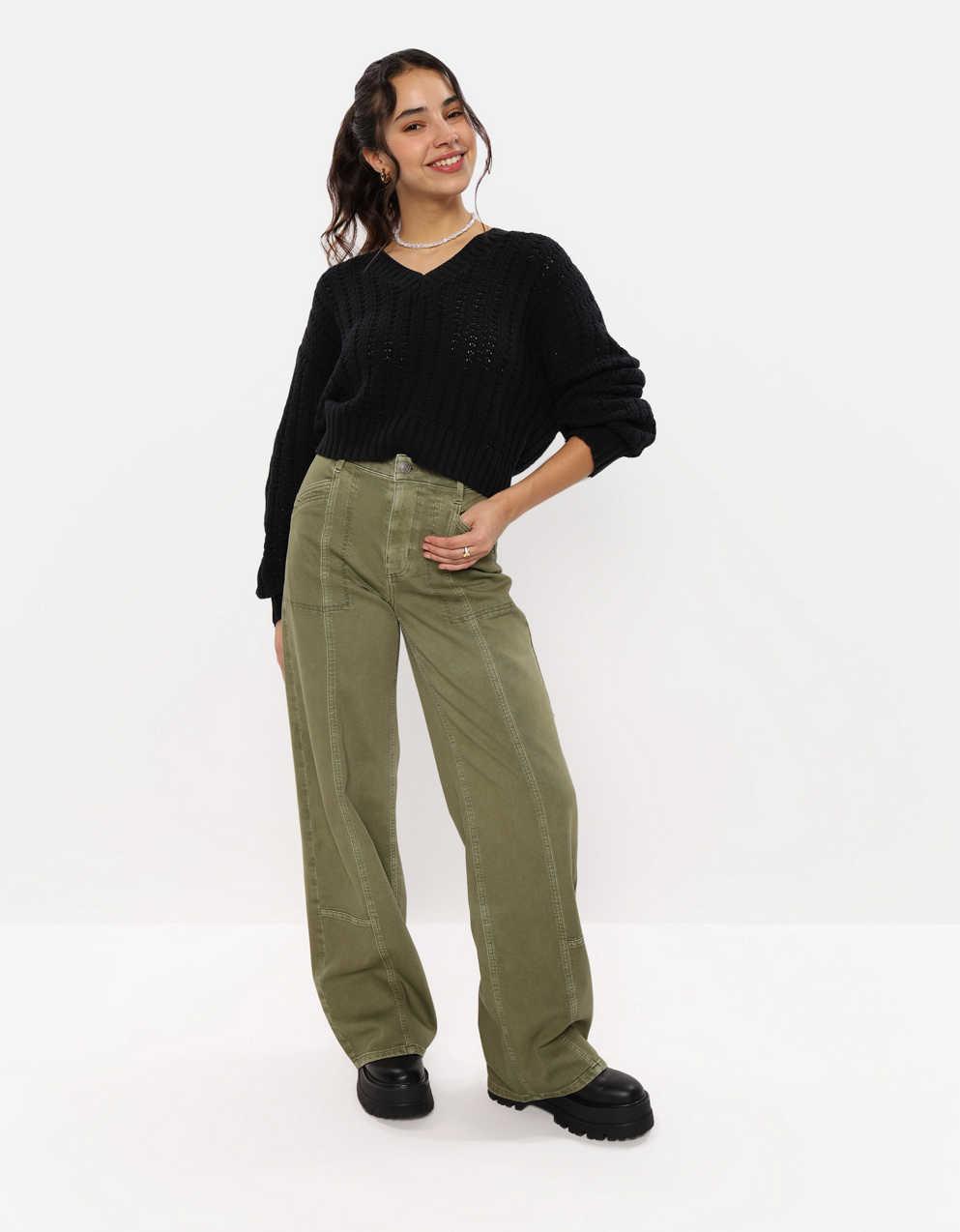 AE Super High-Waisted Baggy Wide-Leg Pant | American Eagle UK | Men's \u0026  Women's Jeans, Clothing \u0026 More