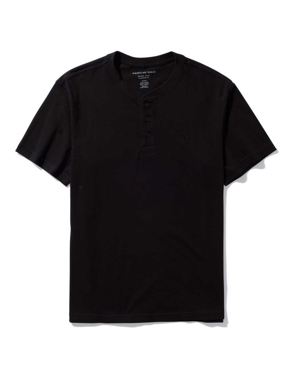 トップス aeae USA BANNER HENLY NECK TEE WHITE AE Short-Sleeve Henley Icon T-Shirt | Men's & Women's Jeans