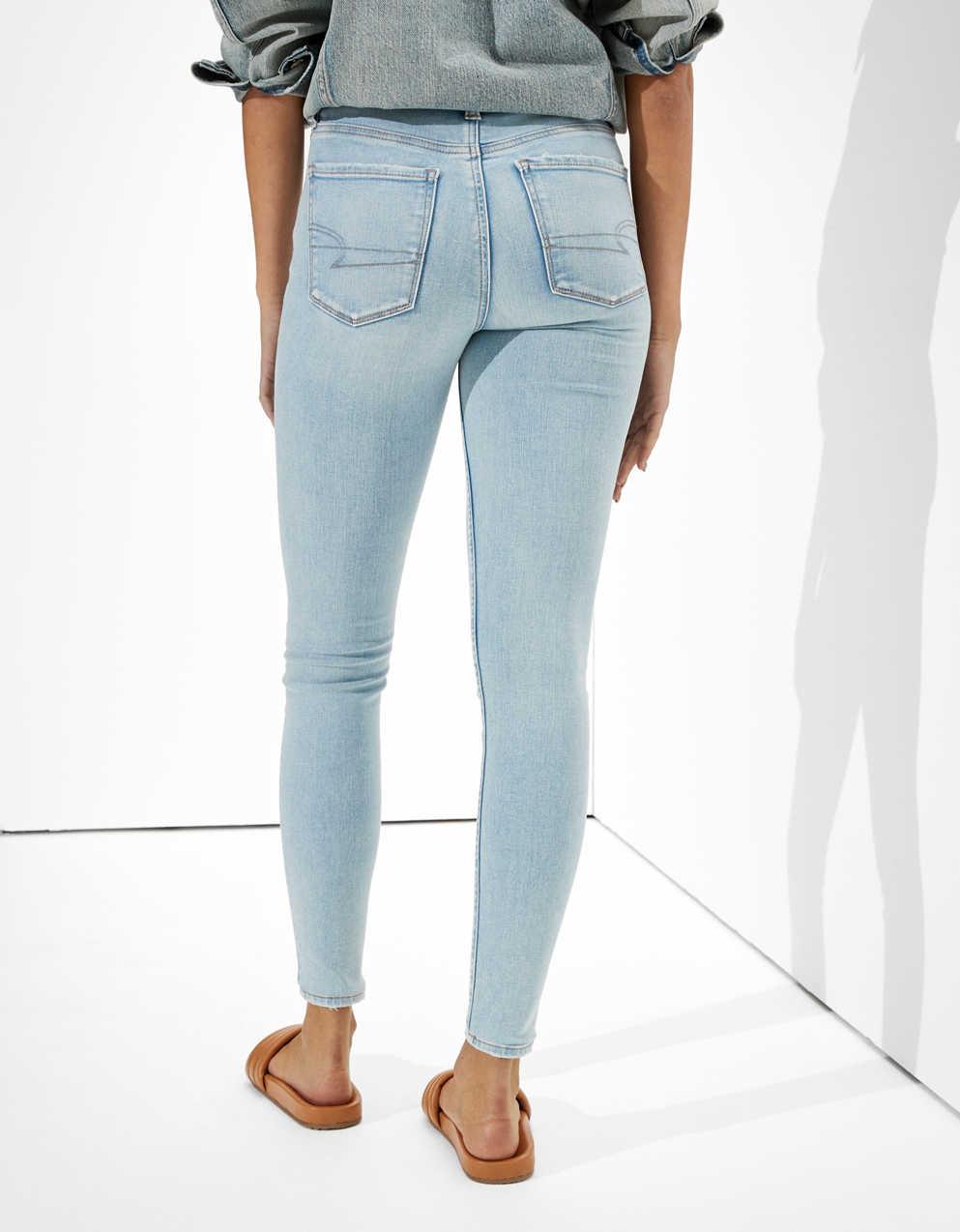 Jegging Bleu Jean American Eagle Taille 4 - Stretch, Coupe Skinny, Longueur 31 Pouces, Occasion Très Bon état