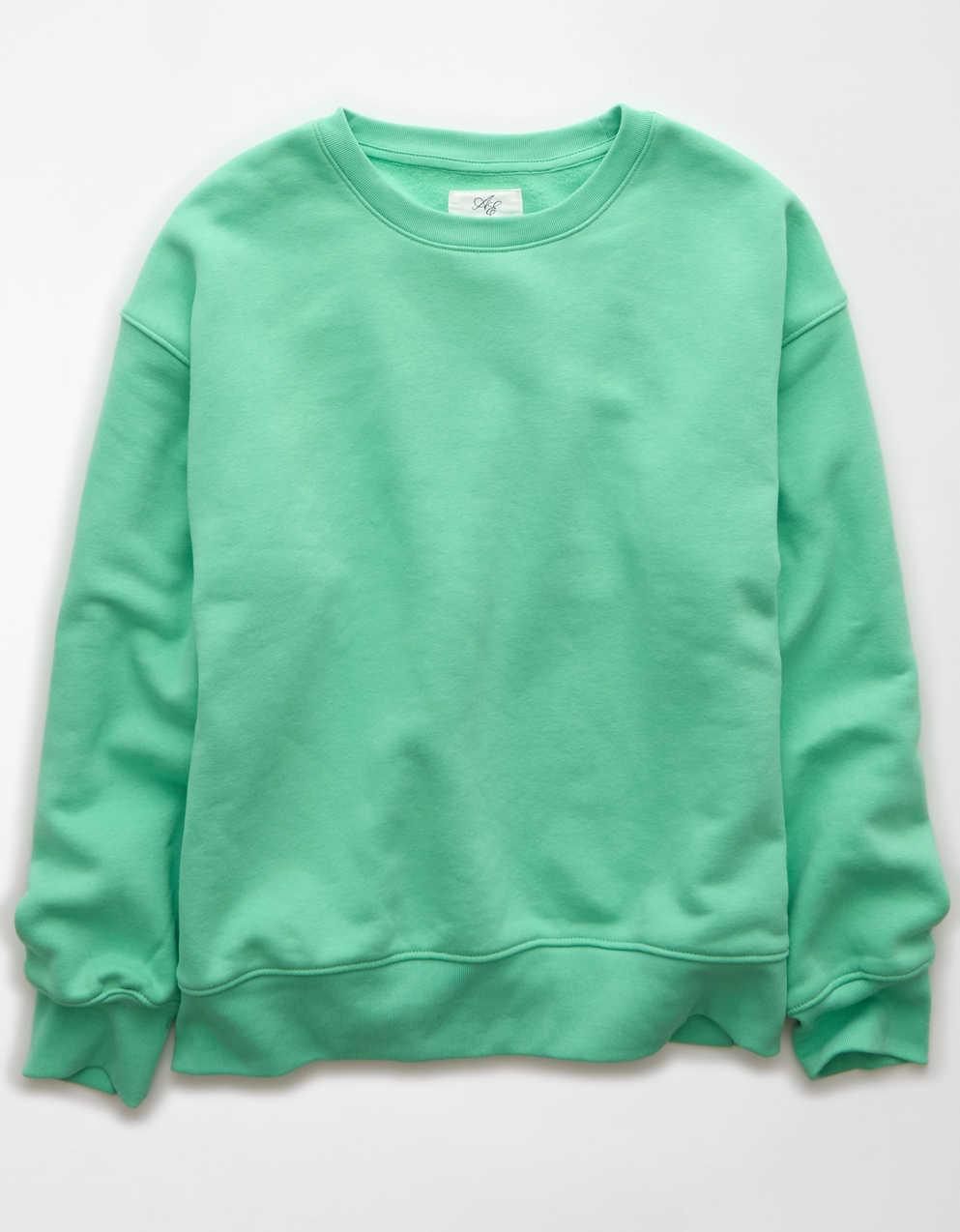green one pocket aerie crewneck