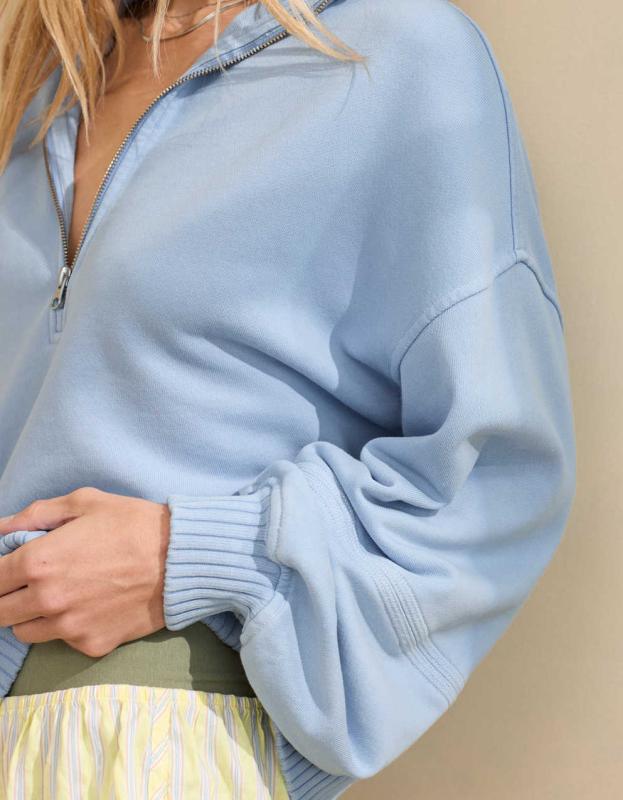 Sweat oversize avec modal au toucher doux à zip | France