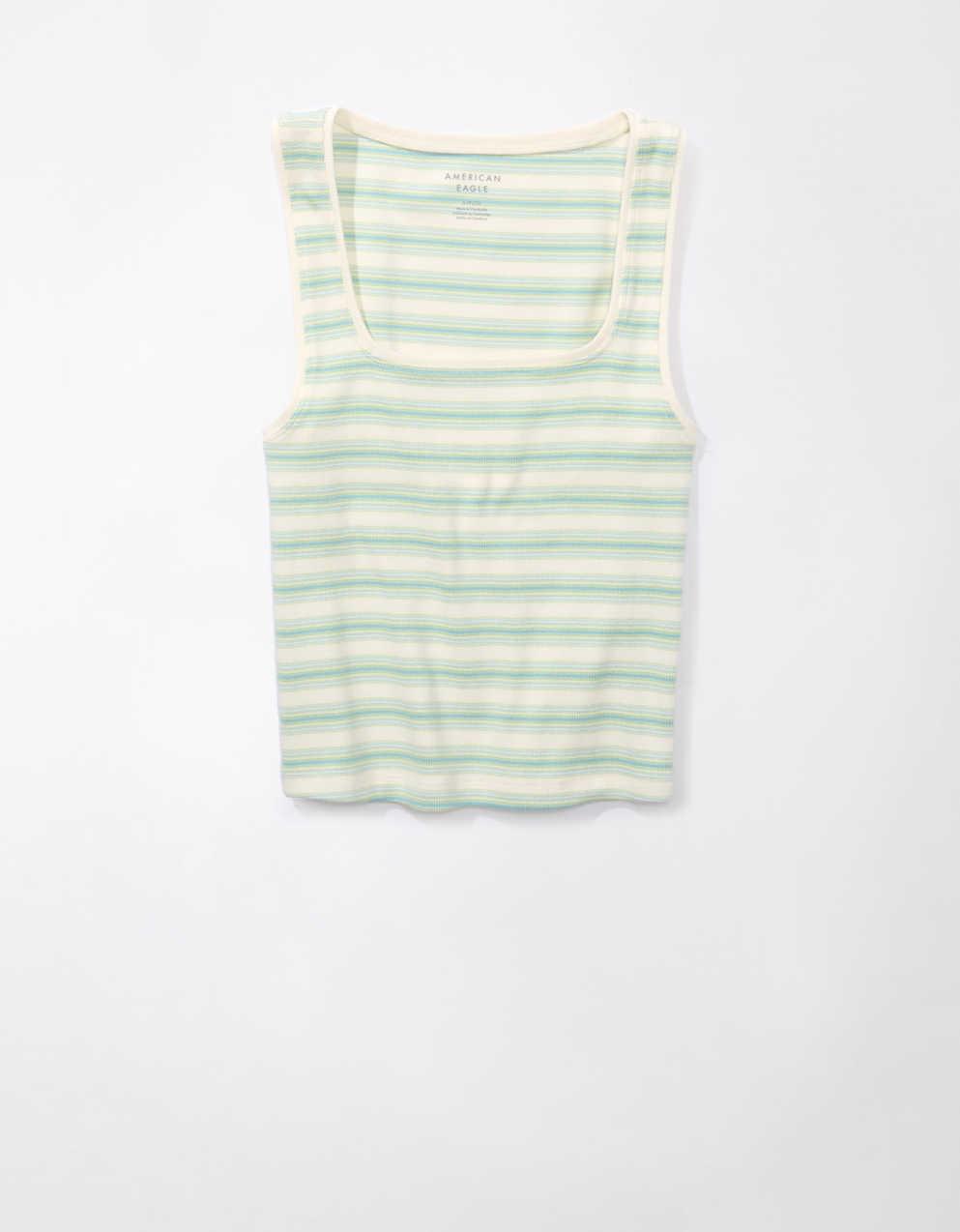 Ameri VINTAGE - アメリ GEOMETRIC COMFY PILE TANK TOP AE Main Squeeze Square Neck Tank Top | Men's & Women's Jeans