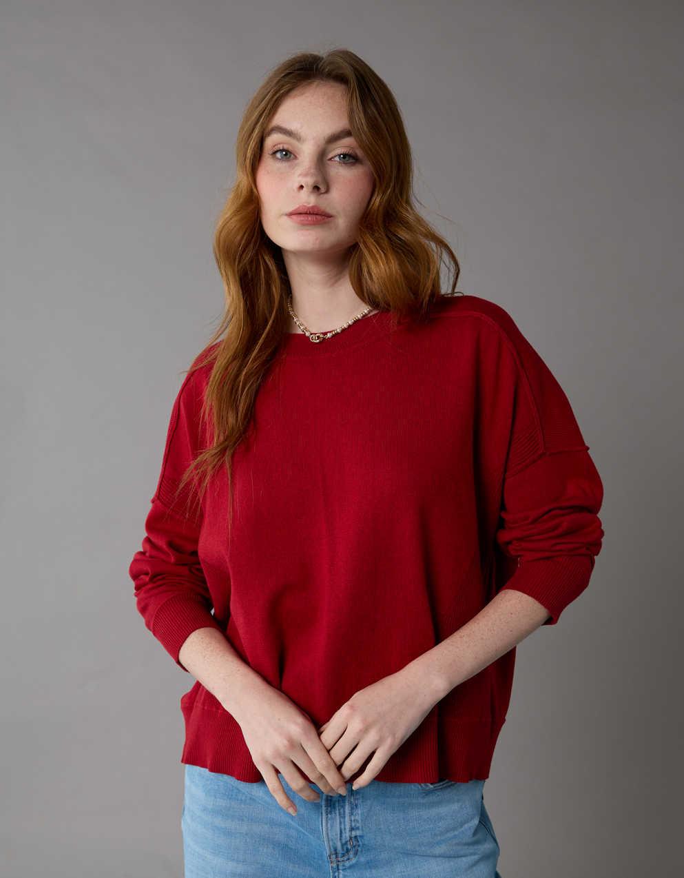 Pull ras du cou en laine American Eagle vintage des