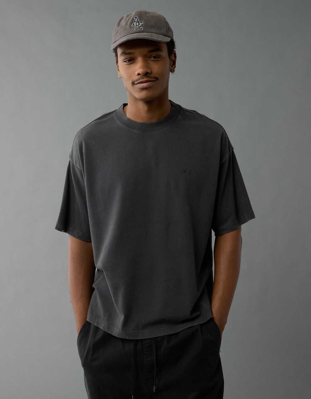 boohoo MAN★オーバーサイズ 半袖 エピックレコード Tシャツ AE Laidback Luxe ヘビーウェイト オーバーサイズ ロゴ