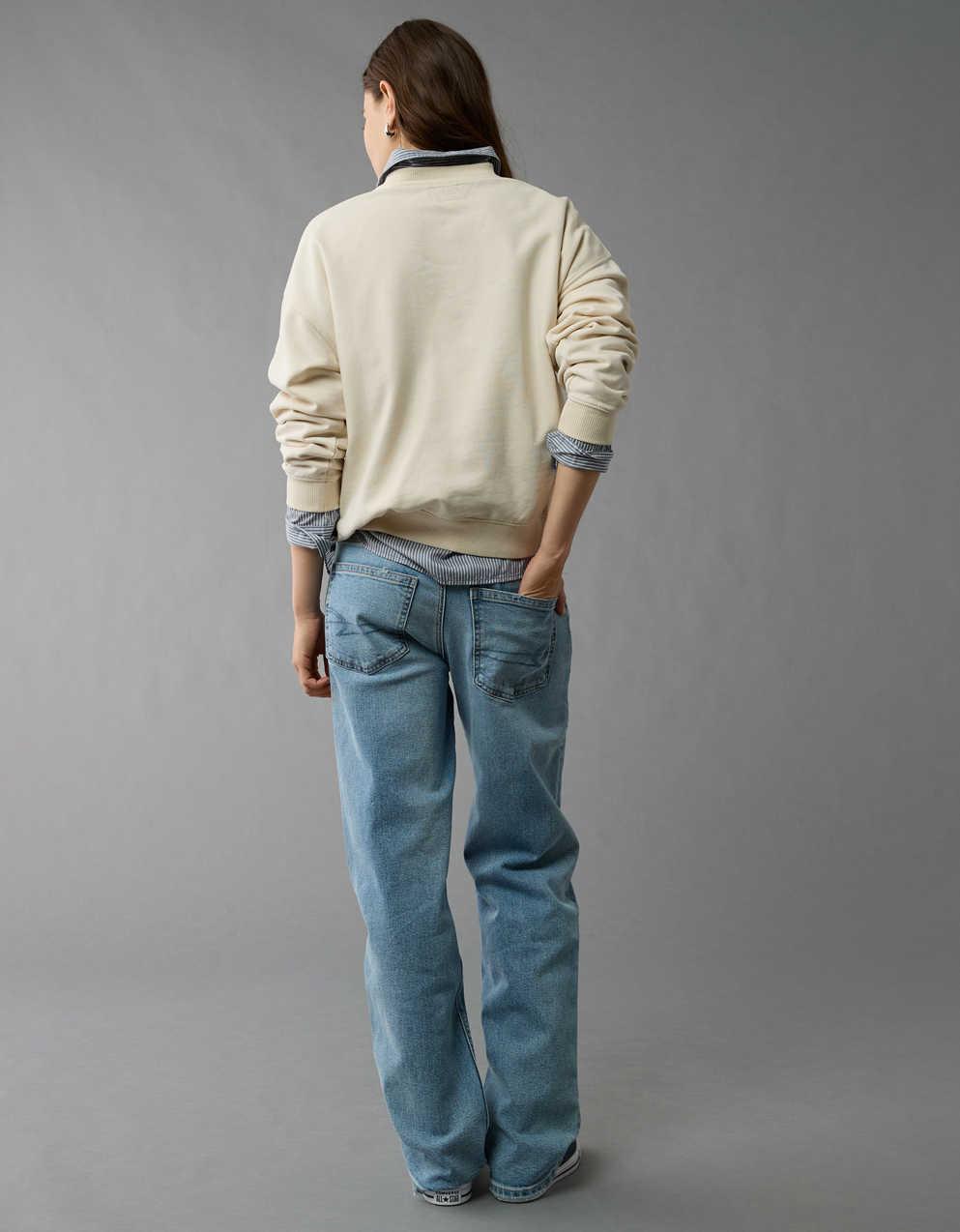 トップス aeae USA BANNER HENLY NECK TEE AE Logo Graphic Relaxed Crew Neck Sweatshirt | Men's