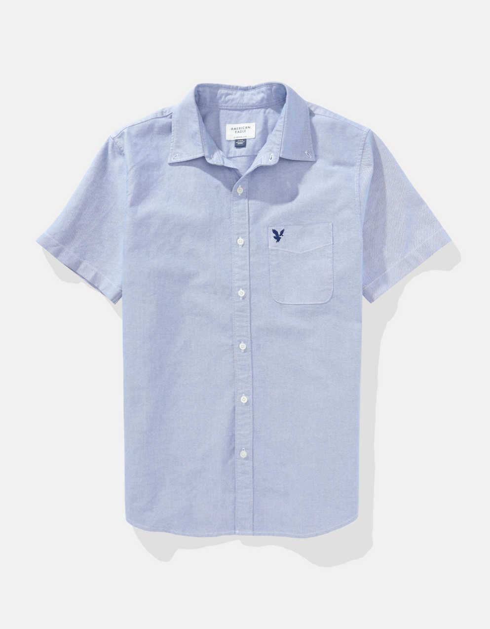 AE Short-Sleeve Slim Fit Button-Up Shirt | Men's & Women's Jeans, Clothes &  Accessories | American Eagle Taiwan