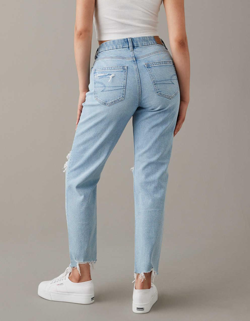 Tommy Hilfiger Mom Jeans With Logo AE Strigid Curvy Ripped Mom