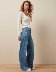 *SPORTMAX* Siamese ハイライズワイドレッグジーンズ ベージュ GAP（ギャップ）の「ハイライズ ワイドレッグジーンズ（デニム