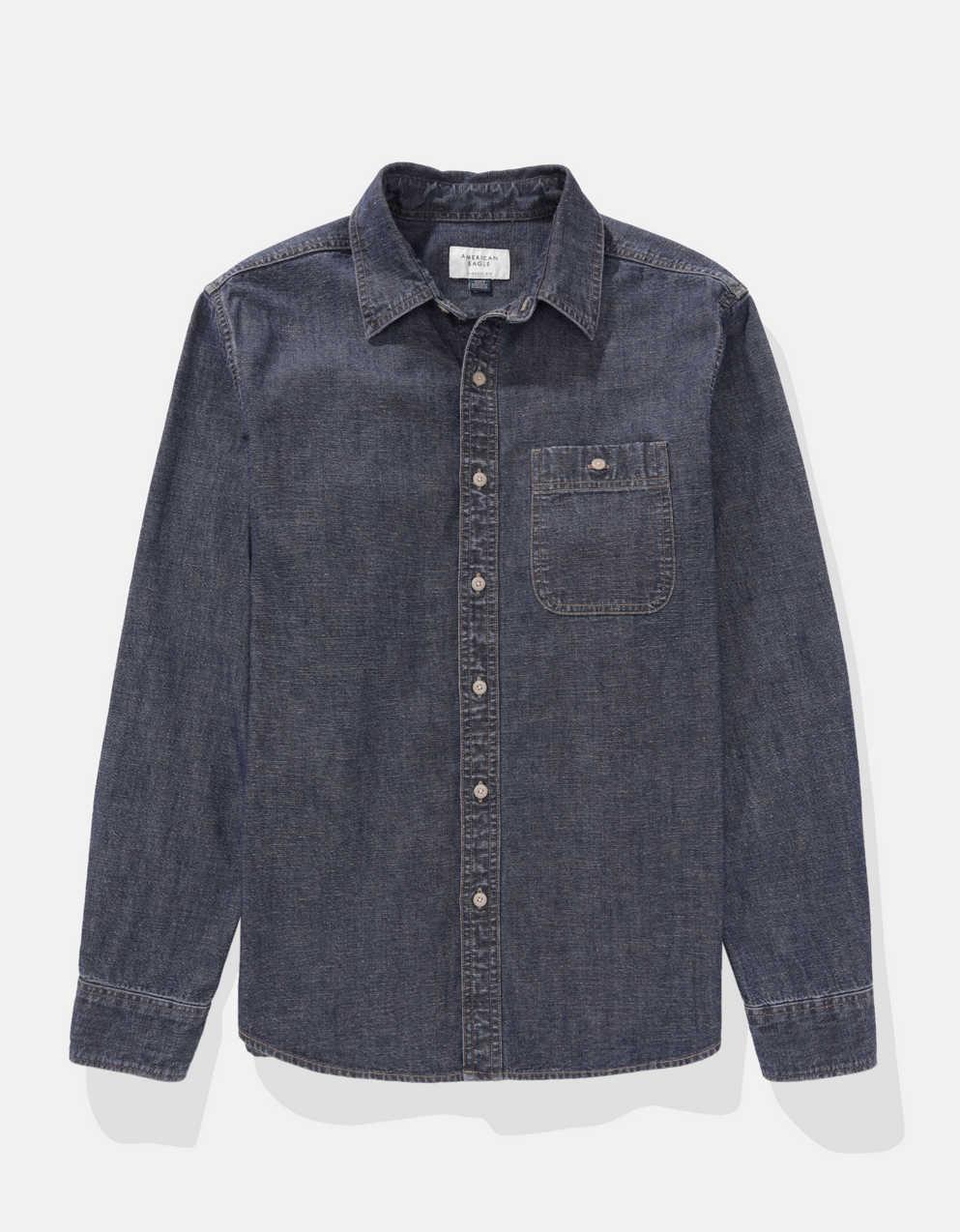 AE Denim Button Up Shirt | Men's & Women's Jeans, Clothes