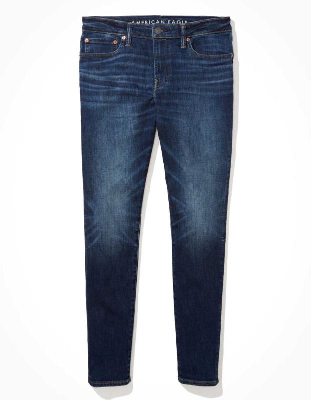 Jean Skinny American Eagle - Rose Délavé - Taille 6 - Longueur D'entrejambe 31" - Occasion