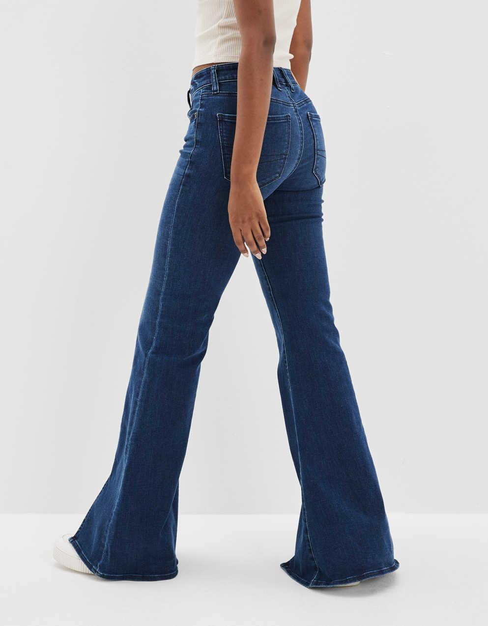 ★韓国人気★aeae★RAW EDGE FLARE JEANS Vintage Raw Edge Flare Jeans Korean Women's High Waist Slim