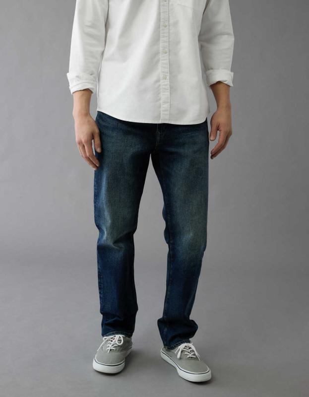 Jean Homme American Eagle Droit Délavé Léger - Taille 32x36, 100% Coton, Neuf Sans étiquettes - Coupe Classique Décontractée !