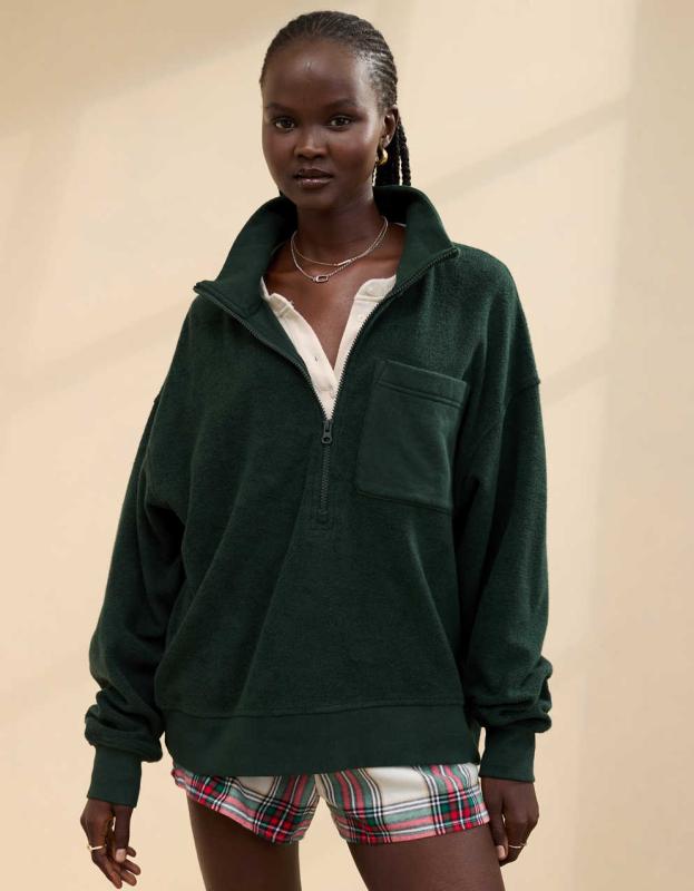 Aerie Softest Quarter Zip Sweatshirt | American Eagle UK | Men's \u0026 Women's  Jeans, Clothing \u0026 More