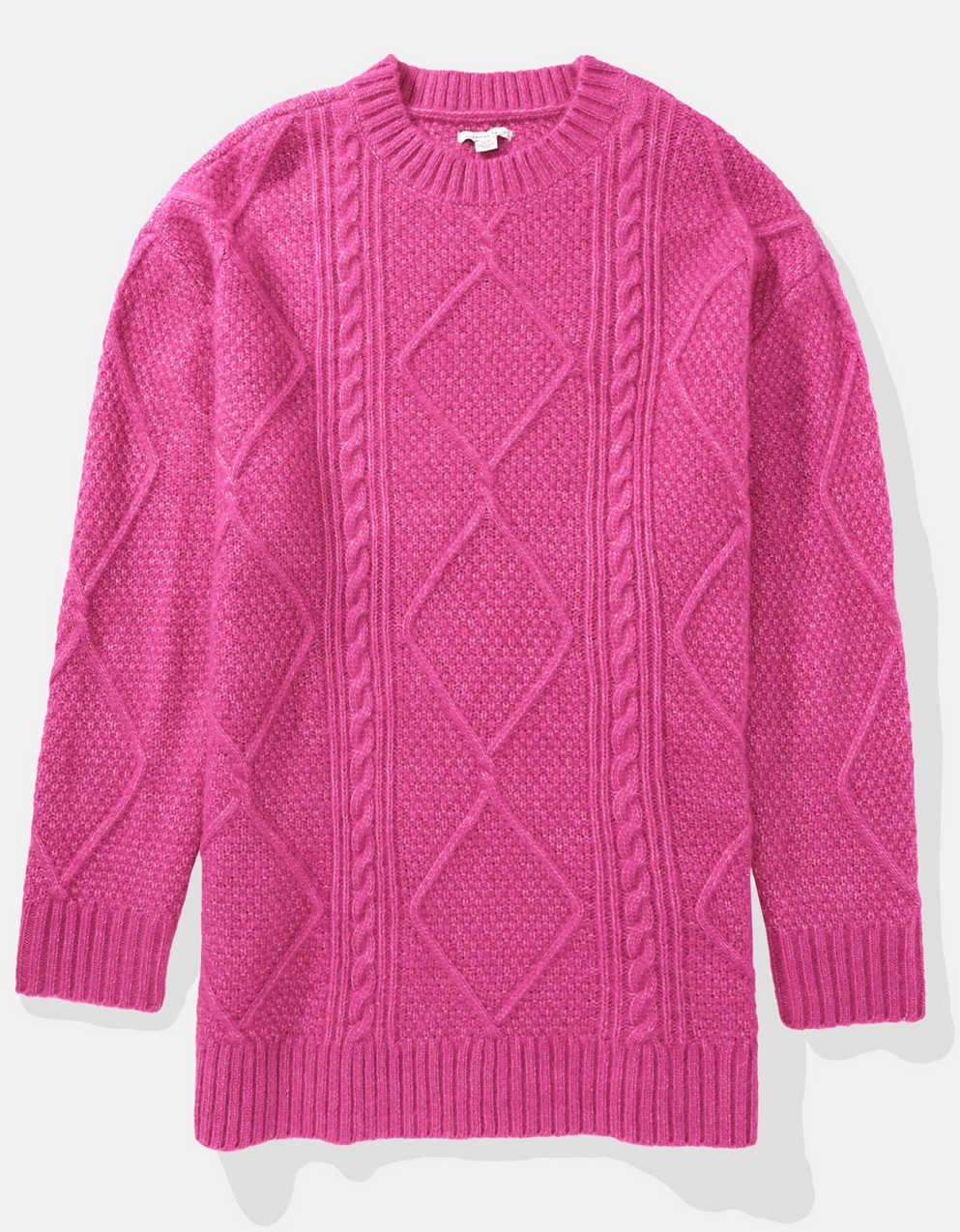 andmary Kiki cable loose knit AM1547 Monki boxy cropped cable knit