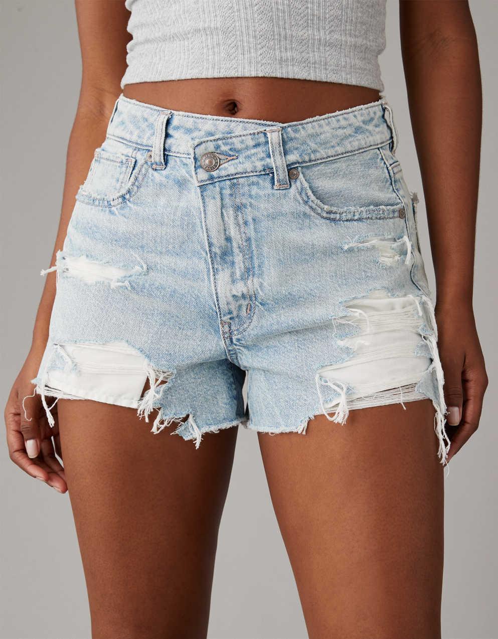 【TREEMINGBIRD】韓国人気◆Ripped Bermuda Denim Pants AE Strigid Denim Mom Short | Men's & Women's Jeans, Clothes