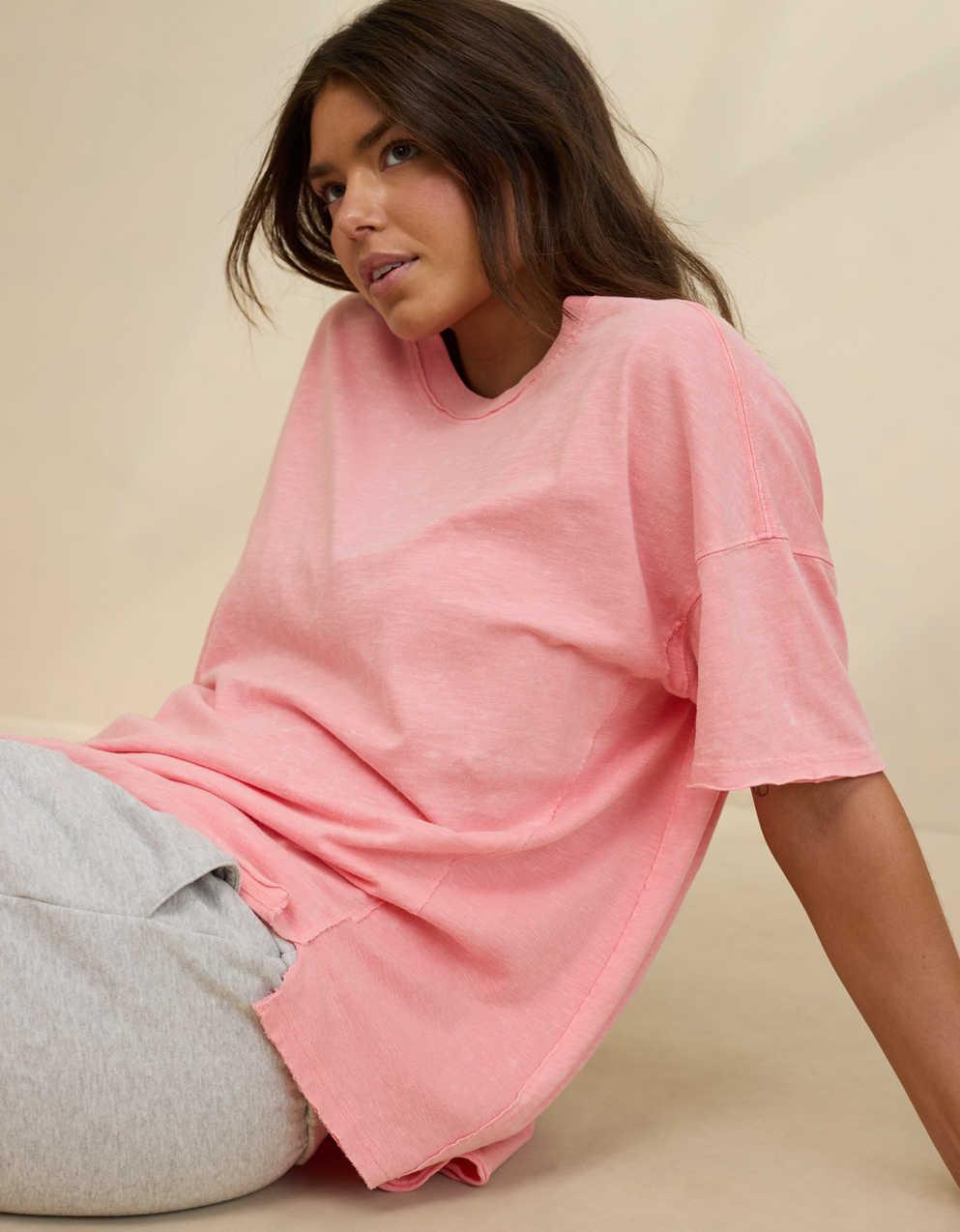 Aerie Crewneck Oversized Boyfriend T-Shirt | Men's & Women's