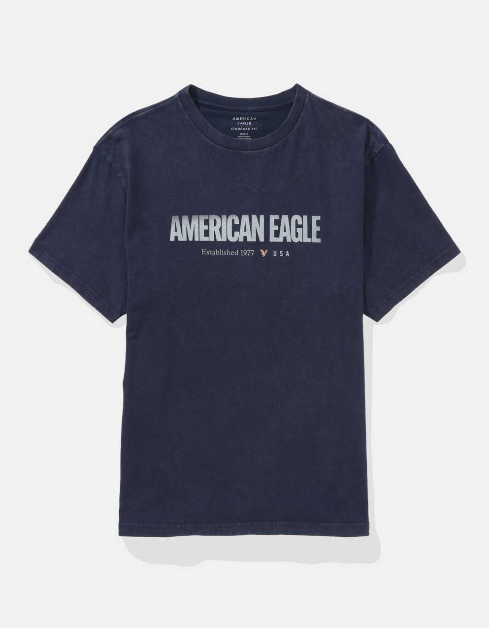 ★AEAE★ WEB LOGO TSHIRTS [NAVY] AE Logo Graphic T-Shirt | Men's & Women's Jeans, Clothes