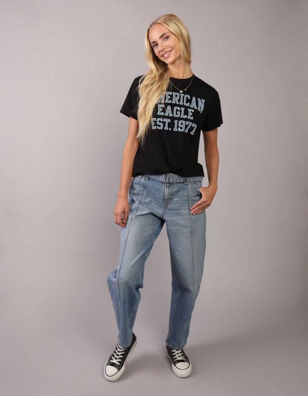 ⭐⭐アメリカンイーグル　ジェギング　USサイズ ６　超人気　黒⭐ American Eagle - アメリカンイーグル ジェギング 6 SHORTの通販