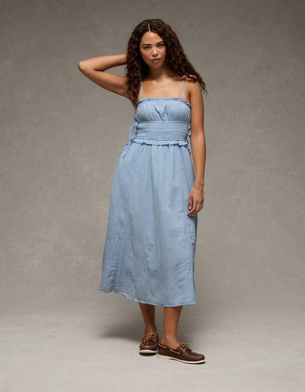 sleeveless blue midi dress Sleeveless Midi Antonella Dress in Atlantic | M