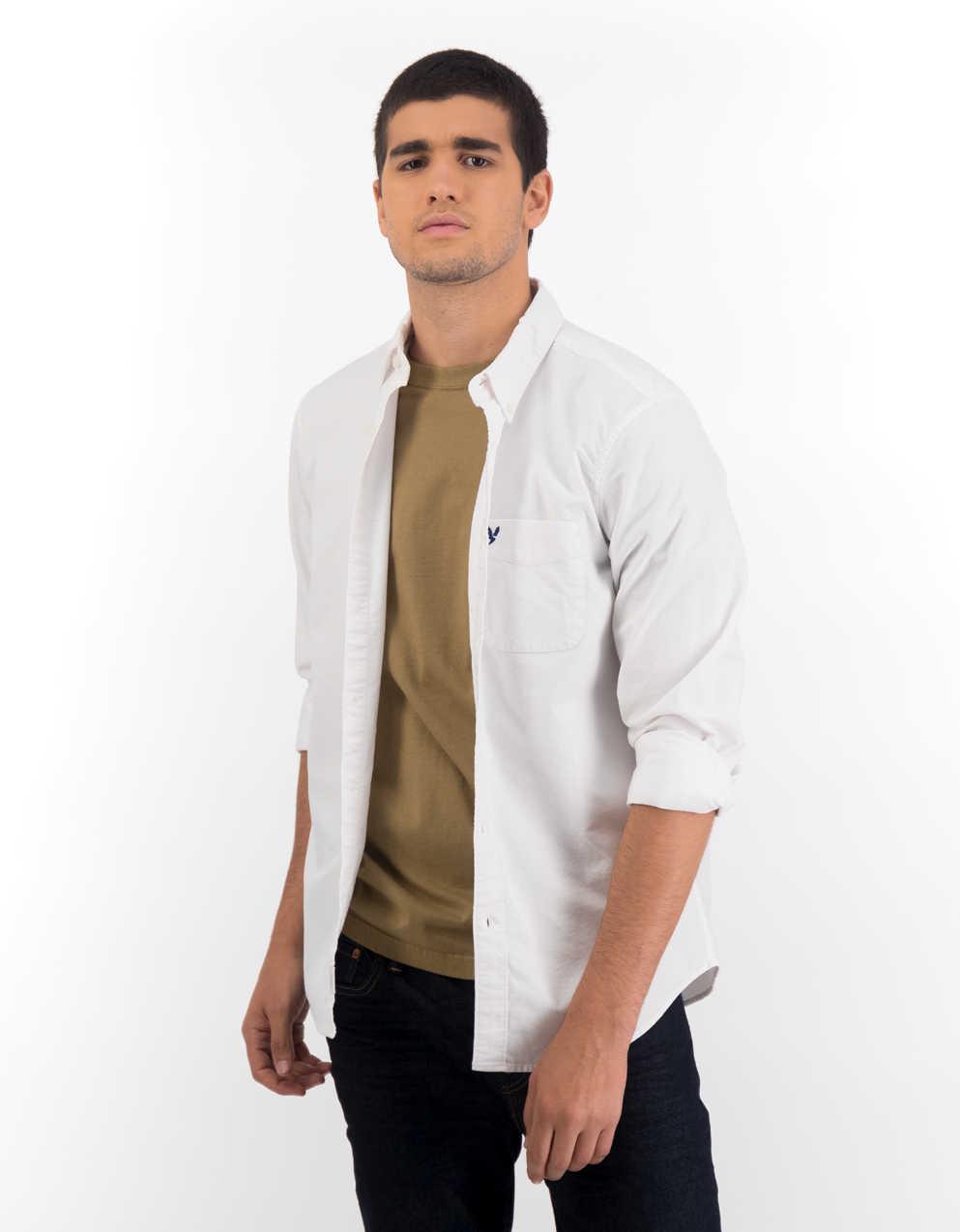 AE スリム フィット Flex オックスフォード ボタンアップ シャツ