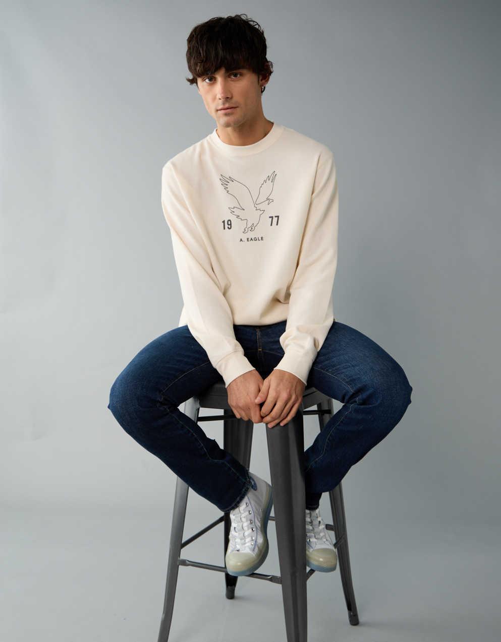 AE Long Sleeve Thermal T-Shirt Men's Women's Jeans, Clothes