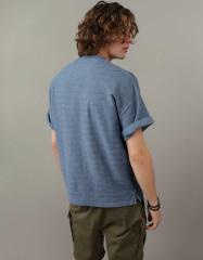 AE Textured Striped Oversized T-Shirt | Men's & Women's Jeans