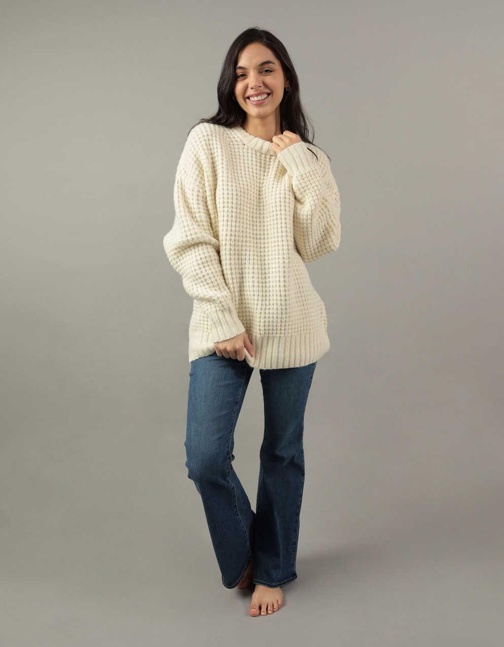 sunsea 21aw waffle sweater サーマル comoli AE Oversized Waffle Crewneck Sweater | Men's & Women's Jeans