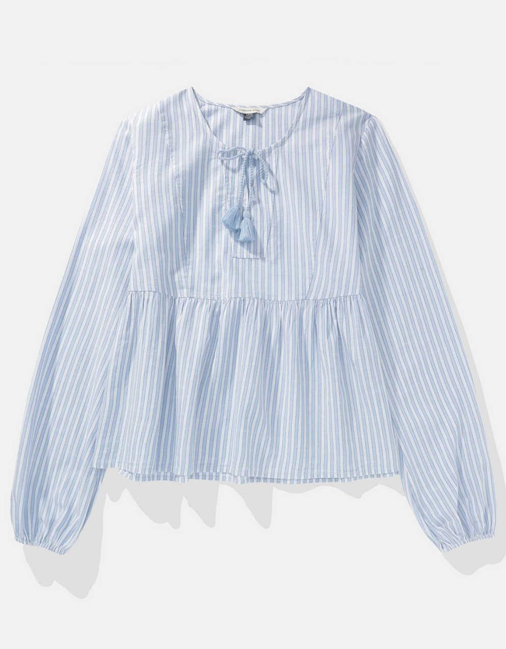 tie front peasant top