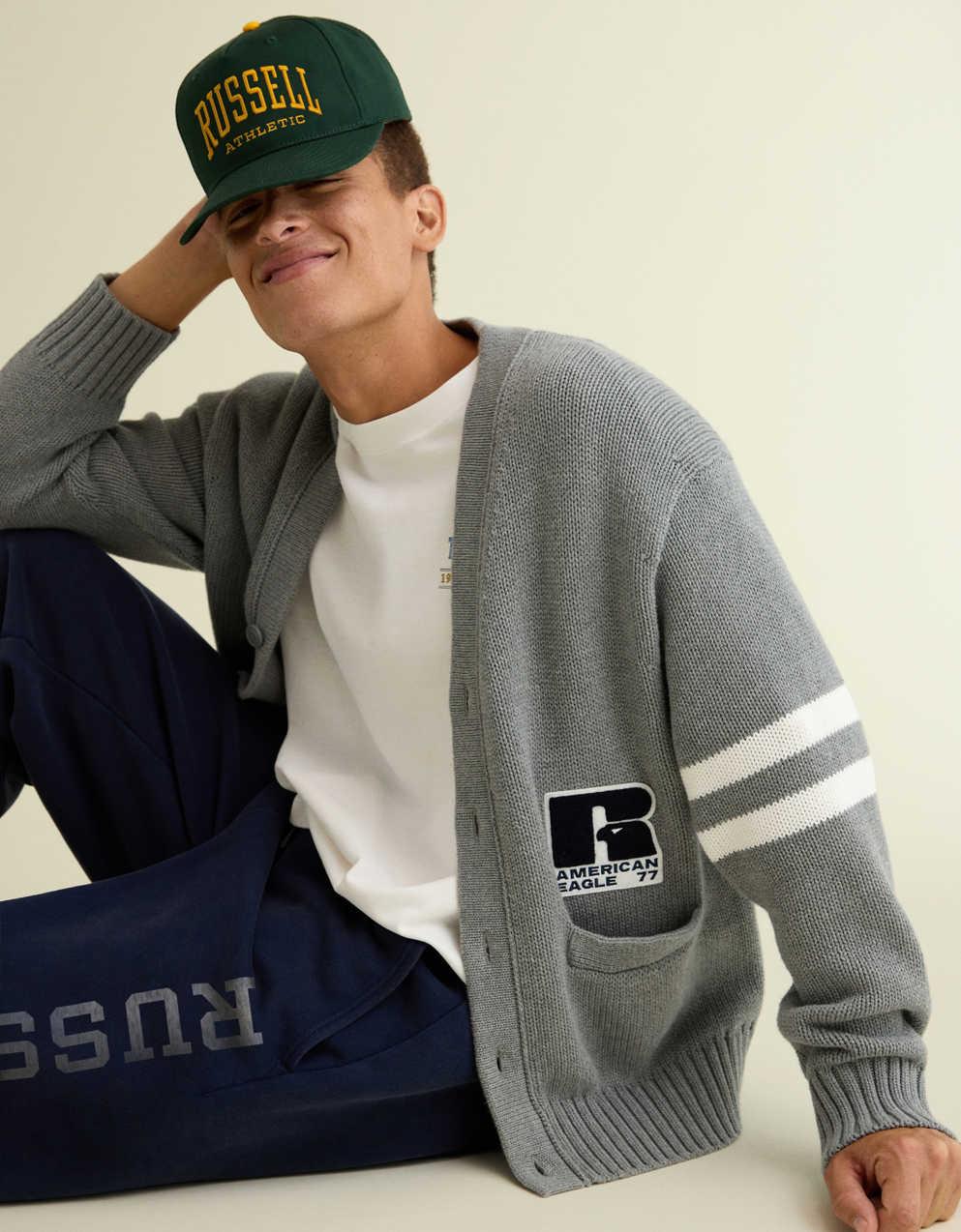 AE x Russell Athletic Varsity Cardigan Sweater | Men's & Women's