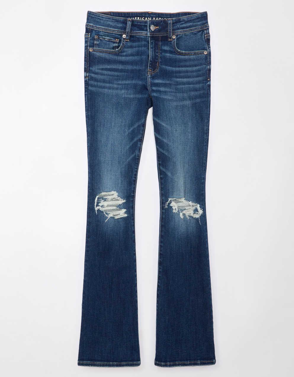 AE Next Level Ripped Low-Rise Kick Bootcut Jean | Men's