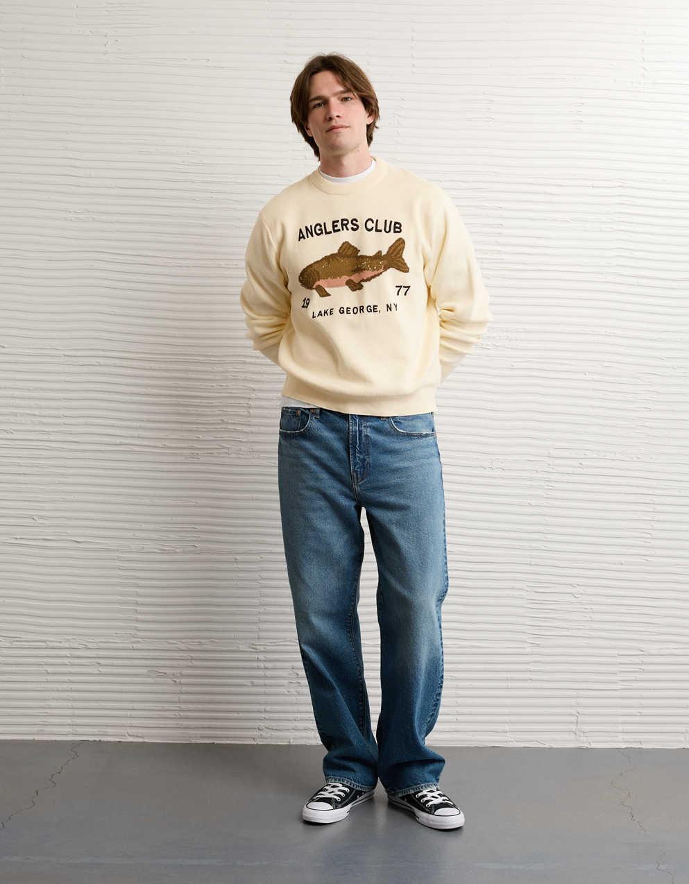 AE Trout Graphic Crew Neck Sweater | Men's & Women's Jeans